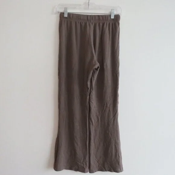 SPLITS59 Brooks Fleece Cropped Flare Pants in Lentil Athleisure Neutral Sz XS - Picture 10 of 13